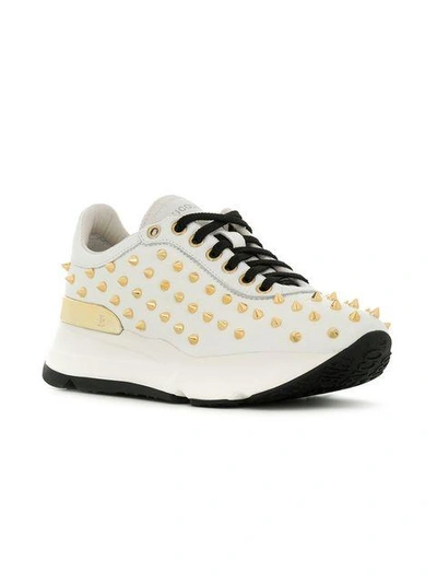 Shop Rucoline Studded Sneakers In White