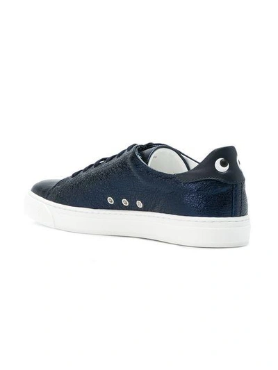 Shop Anya Hindmarch Crinkled Low Top Sneakers