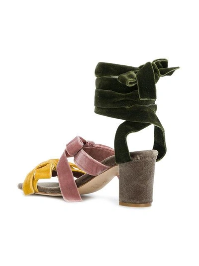 Shop Gia Couture Paris Ankle-tie Sandals - Multicolour