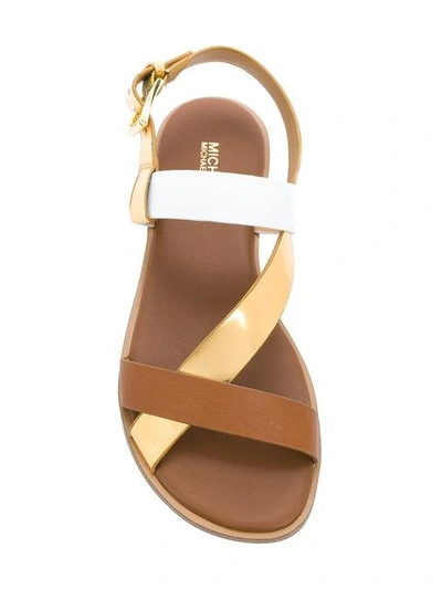 Shop Michael Michael Kors Mackay Strappy Sandals In Brown