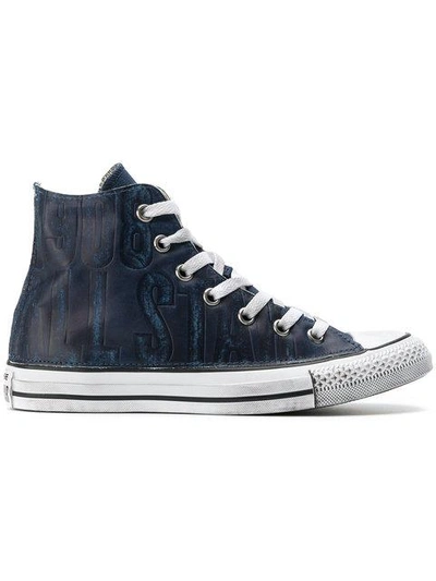 Shop Converse Hi-top All Star Sneakers In Blue