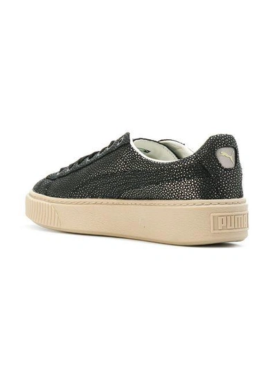Shop Puma Basket Platform Lux Sneakers - Black