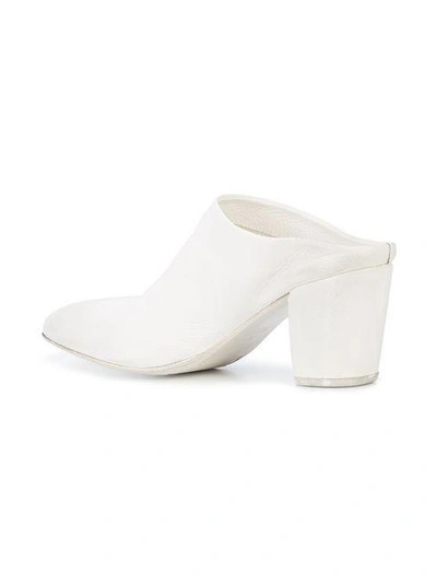 Marsèll Block Heeled Mules In White