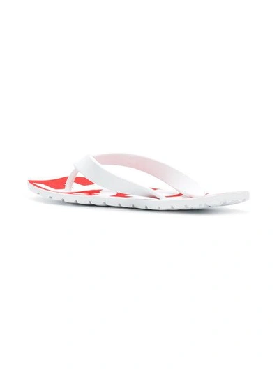 Shop Diesel Logo Flip-flops - White