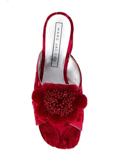 Shop Marc Jacobs Aurora Pompom Mules