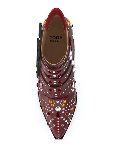 Shop Toga Aj006 Elvis Boots In Red