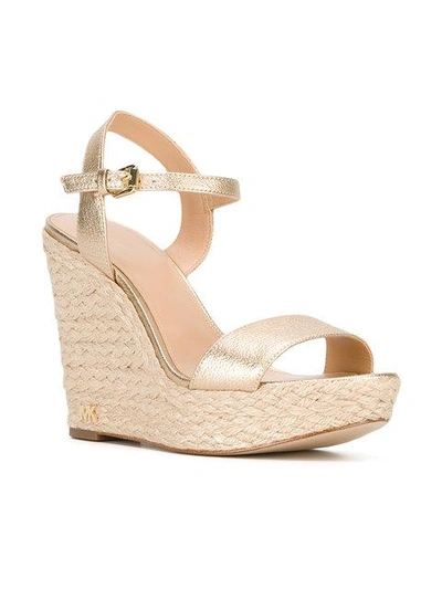 Shop Michael Michael Kors Metallic Wedge Sandals