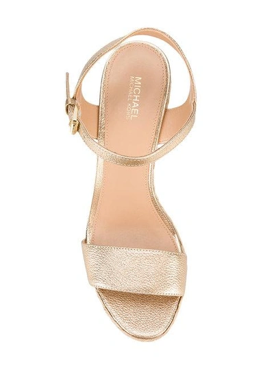 Shop Michael Michael Kors Metallic Wedge Sandals