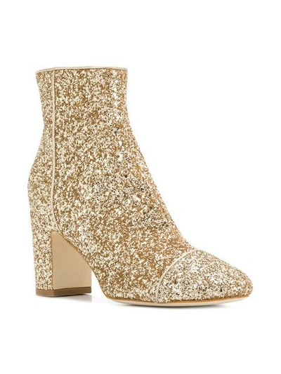 Shop Polly Plume Ally Sequin Boots In Metallic