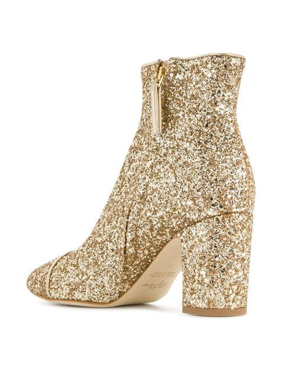 Shop Polly Plume Ally Sequin Boots In Metallic