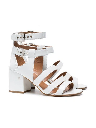 Shop Laurence Dacade White Rela 70 Strappy Leather Sandals