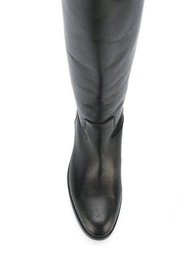 Shop Golden Goose Floral Knee-length Boots In Black