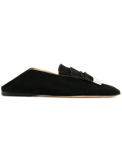 Shop Sergio Rossi Fringed Loafers