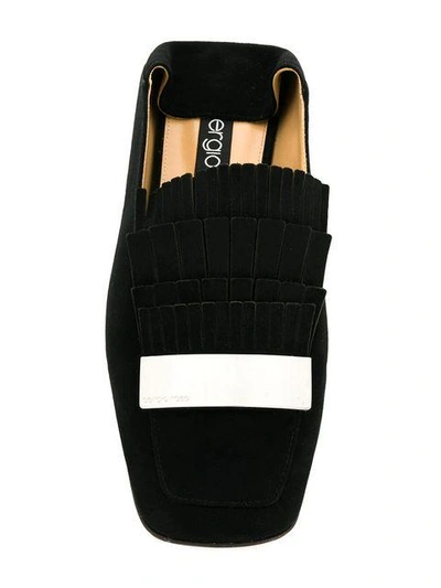 Shop Sergio Rossi Fringed Loafers