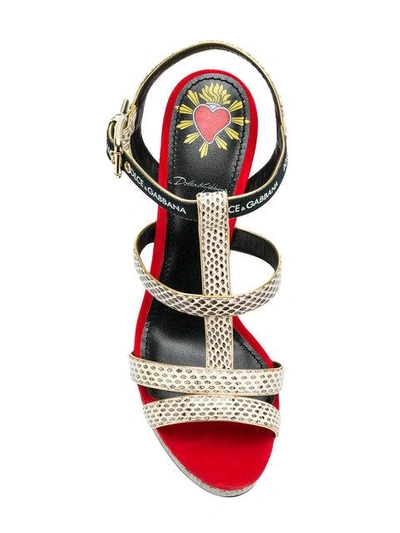 Shop Dolce & Gabbana Keira Sandals In Neutrals