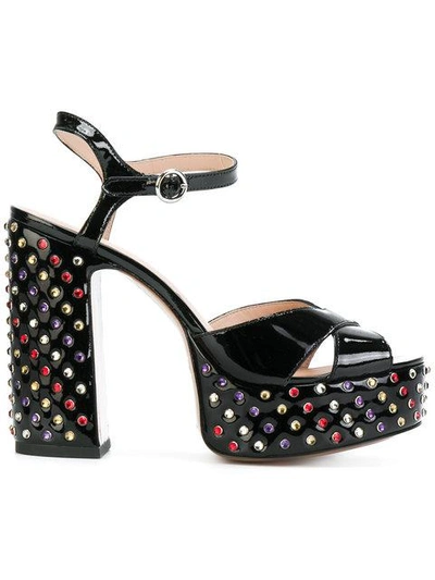 Shop Marc Jacobs Embellished Lust Platform Sandals - Black