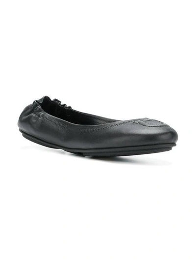 Shop Ferragamo Vignola Ballerina Shoes In Black