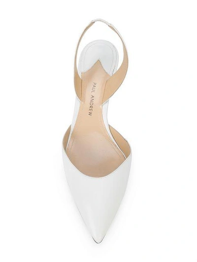 Shop Paul Andrew Slingback Kitten Heels - White