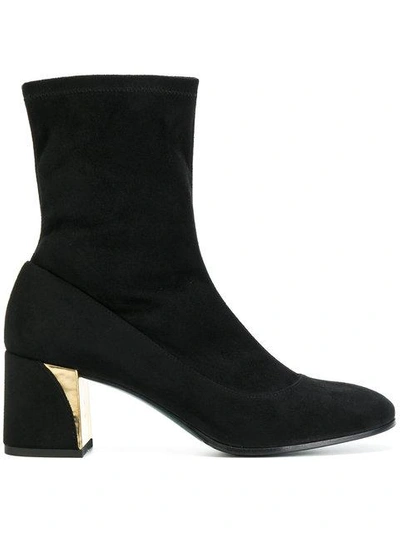 Shop Fabi Sock Ankle Boots In Black