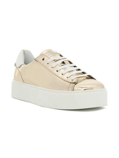 Shop Dsquared2 Platform Low-top Sneakers - Metallic