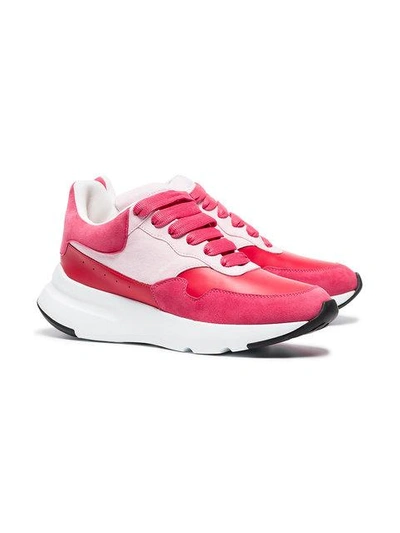 red Oversized Runner leather sneakers