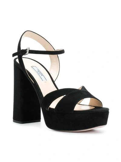 Shop Prada Chunky Heel Platform Sandals