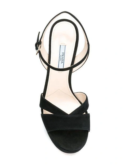 Shop Prada Chunky Heel Platform Sandals