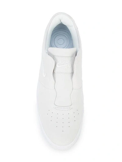 Shop Nike Air Force One Laceless Sneakers In Grey