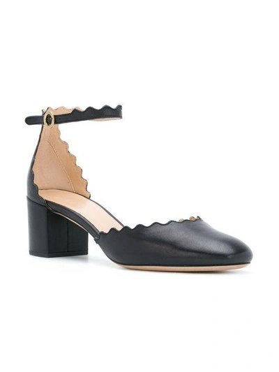 Shop Chloé Lauren Ankle Strap Pumps - Black