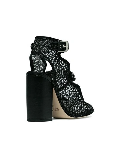 Shop Laurence Dacade Black Nelen 110 Lace Sandals