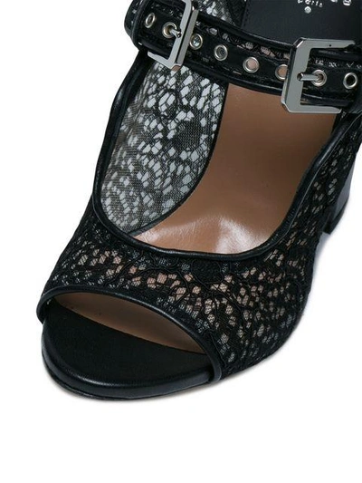 Shop Laurence Dacade Black Nelen 110 Lace Sandals