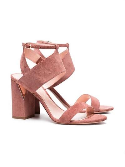 Shop Nicholas Kirkwood Pink Eva 90 Suede Sandals