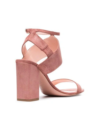 Shop Nicholas Kirkwood Pink Eva 90 Suede Sandals