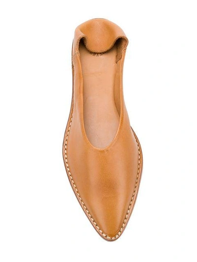Shop Buttero Babouche Slip-on Shoes - Brown