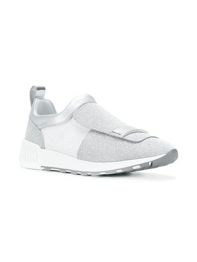 Shop Sergio Rossi Sr1 Running Sneakers In Metallic