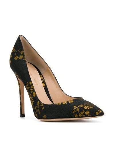 Shop Gianvito Rossi Floral Jacquard Pumps