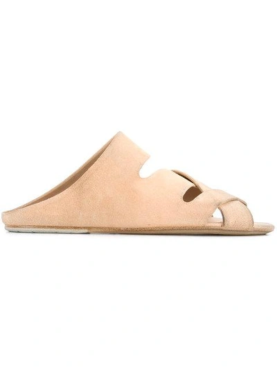 Shop Marsèll Arsella Flat Sandals In Neutrals