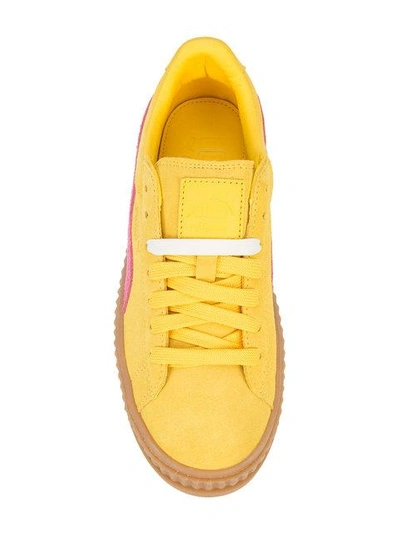Shop Fenty X Puma Cleated Creeper Sneakers In Yellow