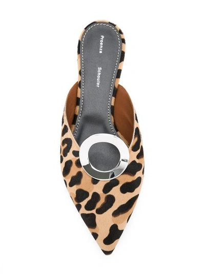 Shop Proenza Schouler Leopard Mules - Neutrals