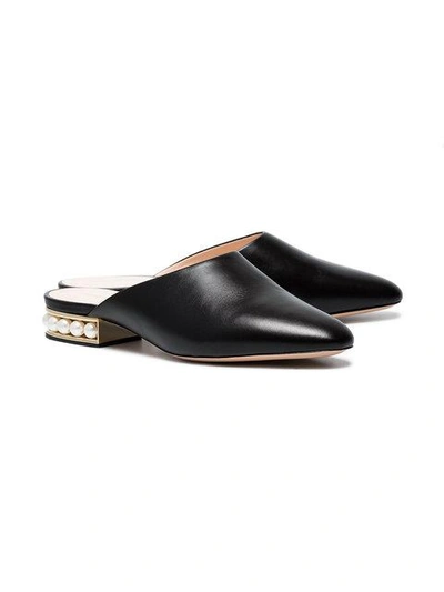 Shop Nicholas Kirkwood Casati Pearl Slippers In Black