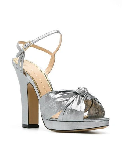 Shop Charlotte Olympia Silver Farrahc Sandals In Metallic