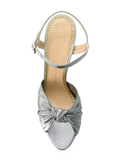 Shop Charlotte Olympia Silver Farrahc Sandals In Metallic