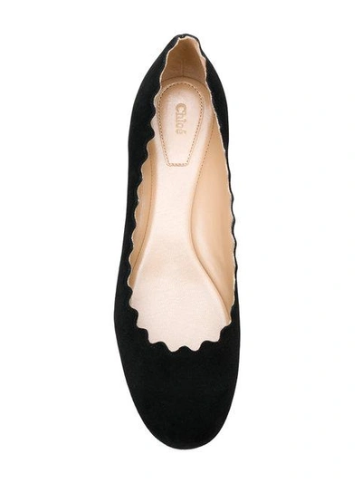 Shop Chloé Lauren Ballerina Flats In Black