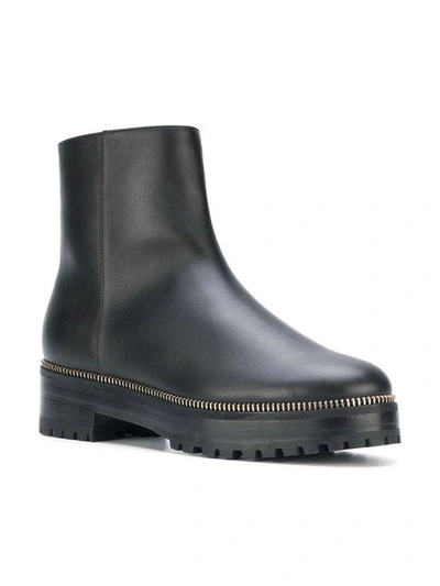 Shop Sergio Rossi Zip Detail Ankle Boots