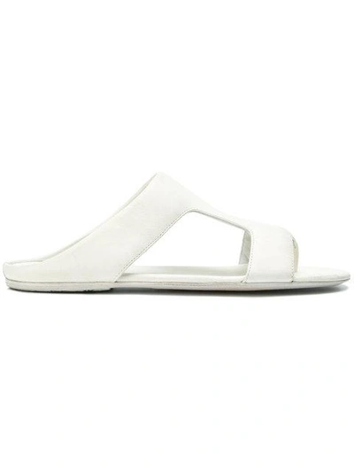 Shop Marsèll T-bar Flat Sandals - White
