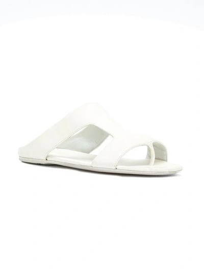 Shop Marsèll T-bar Flat Sandals - White