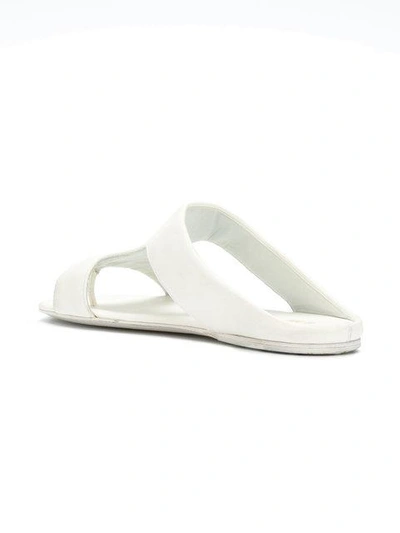 Shop Marsèll T-bar Flat Sandals - White