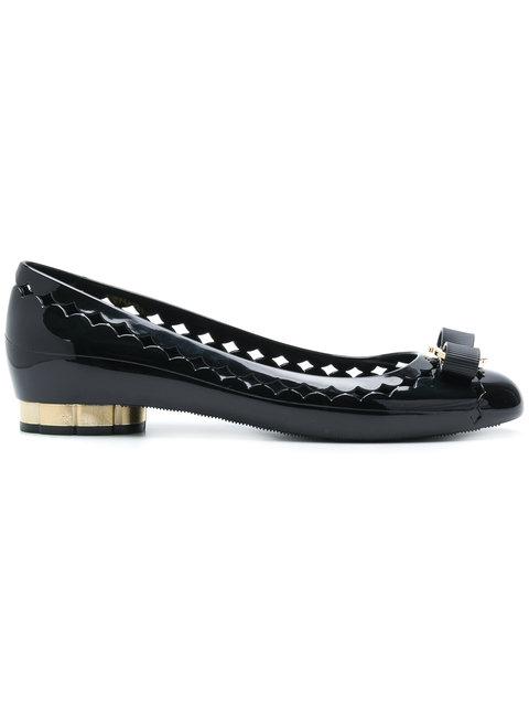 salvatore ferragamo jelly ballet flats