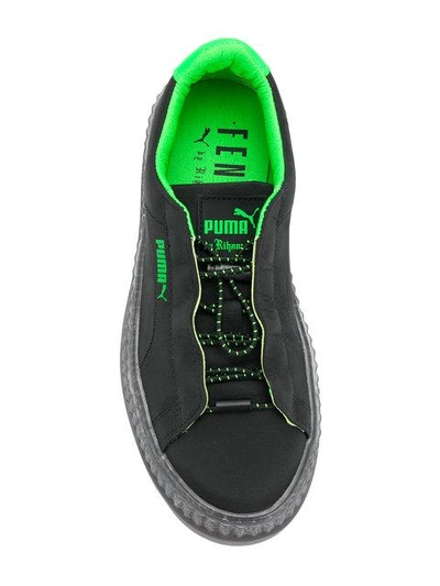Shop Fenty X Puma Platform Cleated Creeper Sneakers In Black