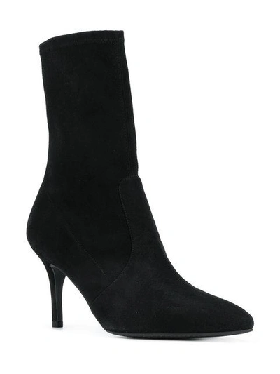 Shop Stuart Weitzman Pointed Toe Boots In Black